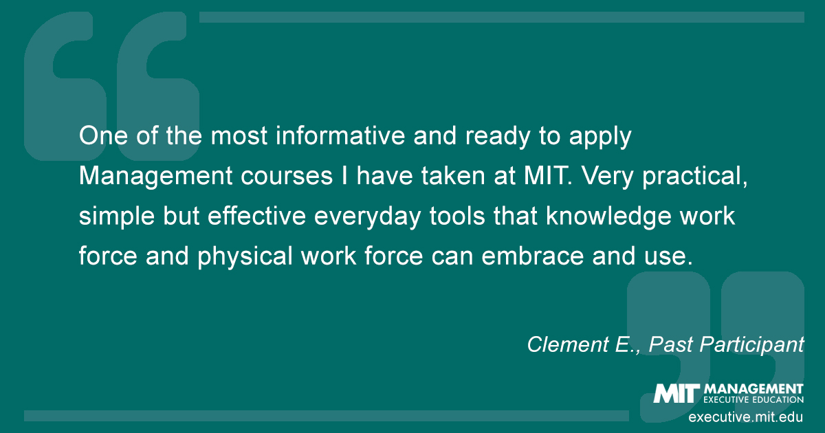 Testimonial from past course participant Clement E.